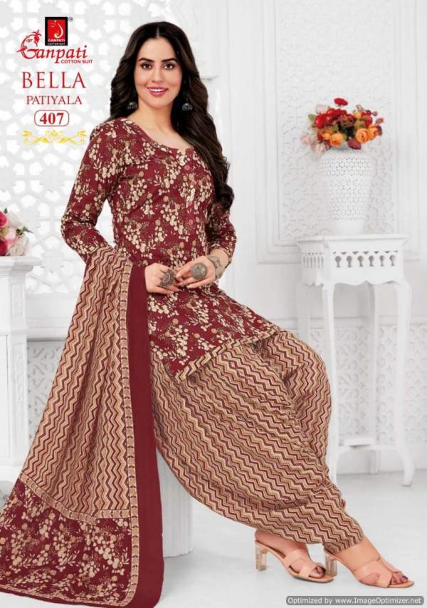 Ganpati Bella Patiyala Vol 4 Cotton Printed Dress Material